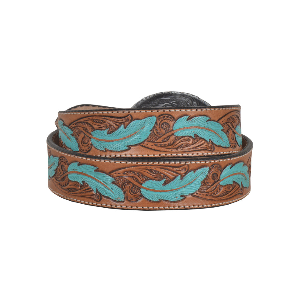 Radianite Hand-Tooled Leather Women's Belt