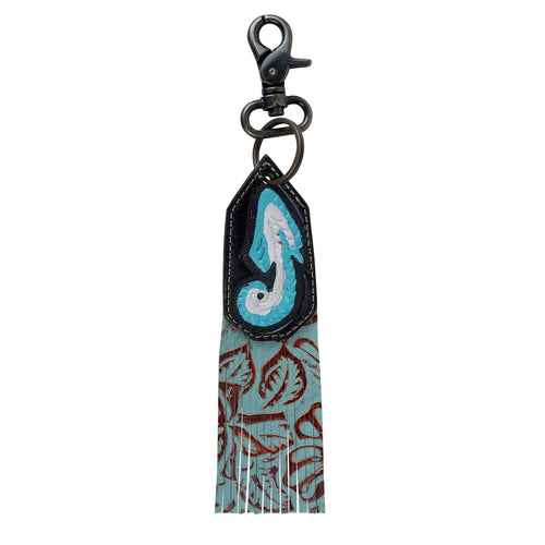 Blue Stripes Key Fob