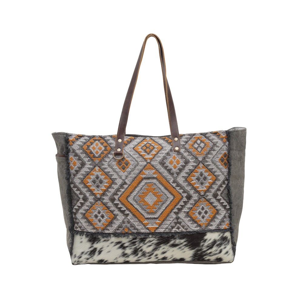 Geometric Penny Weekender Bag