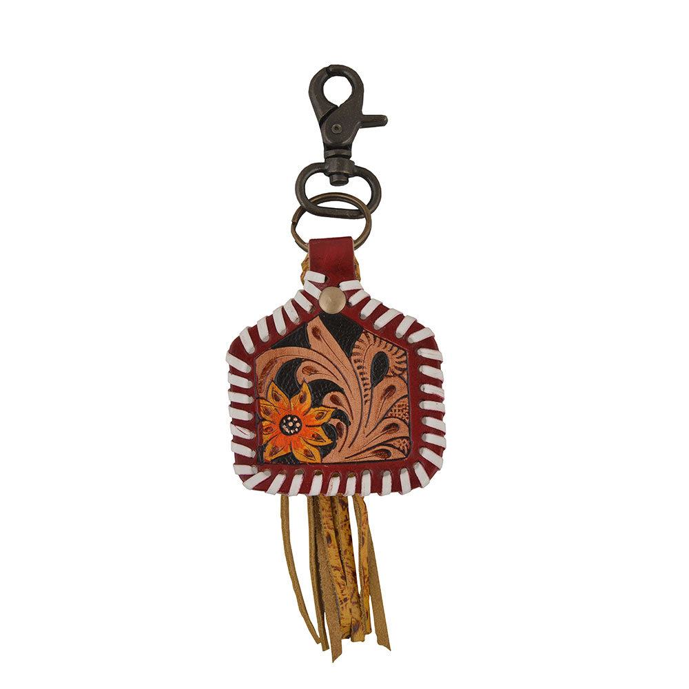 Golden ballet Leather Keychain