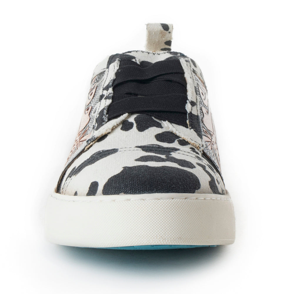 Women Limited Edition Cowprint with Handtooling Sneaker