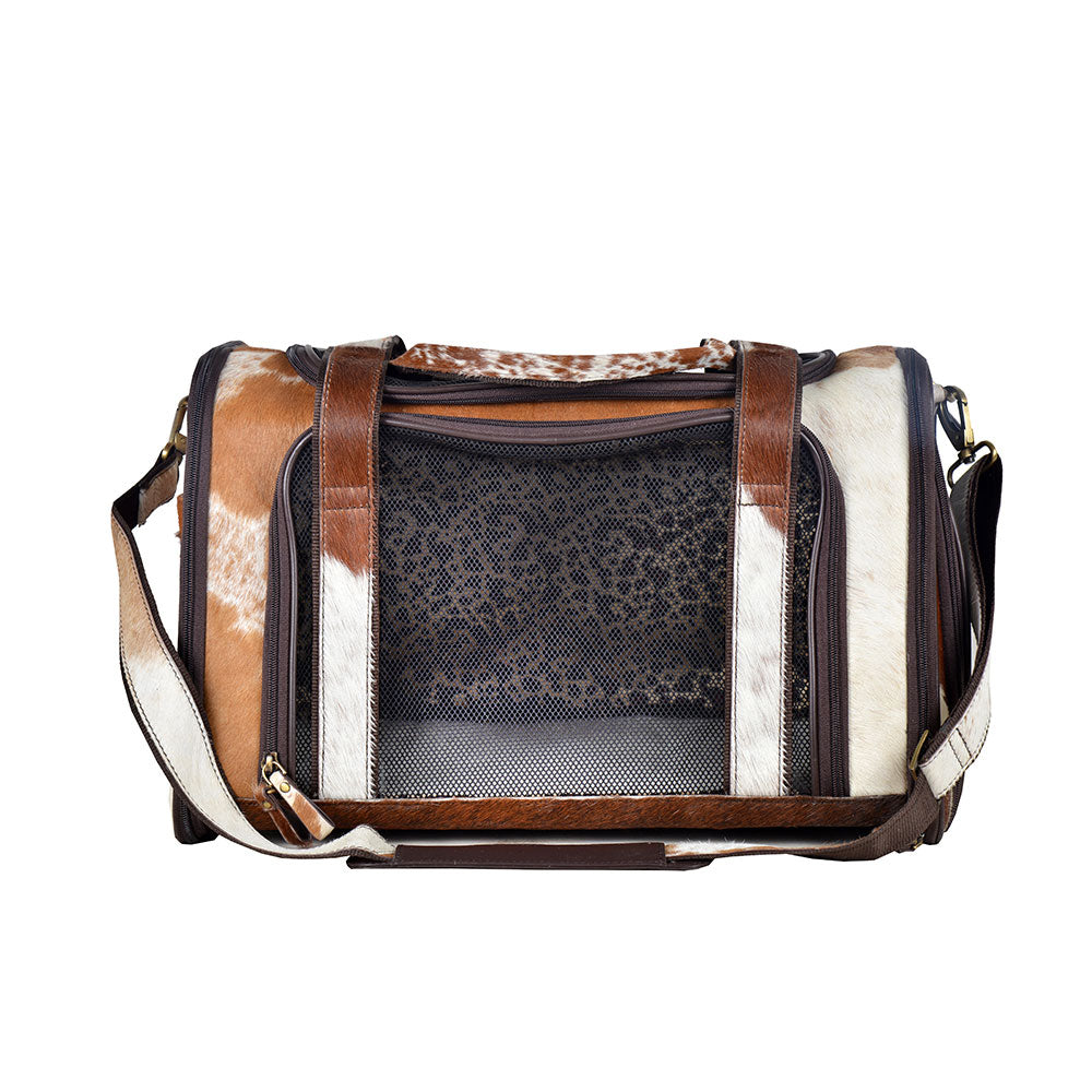 Window Hairon Leather Dog Bag