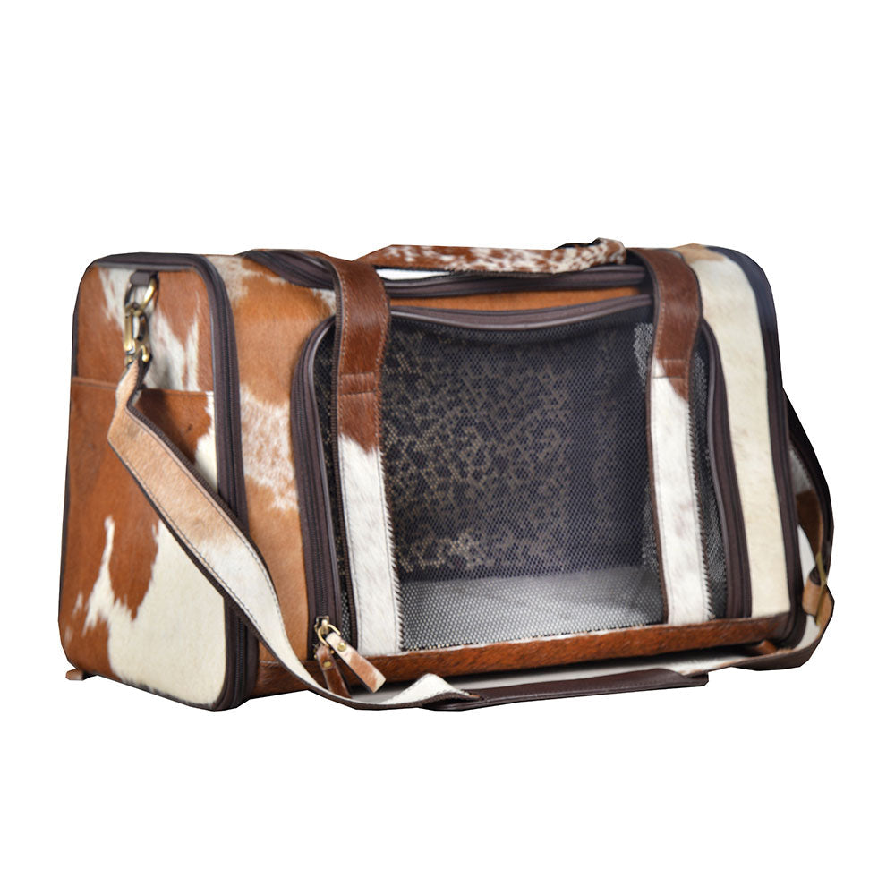 Window Hairon Leather Dog Bag