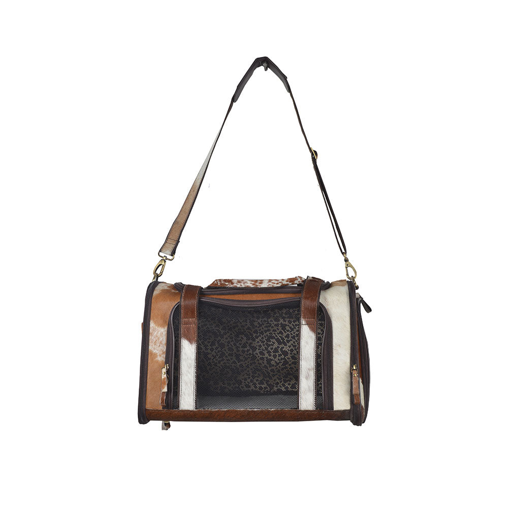 Window Hairon Leather Dog Bag