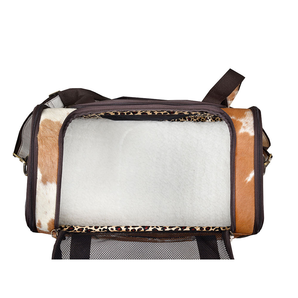 Window Hairon Leather Dog Bag