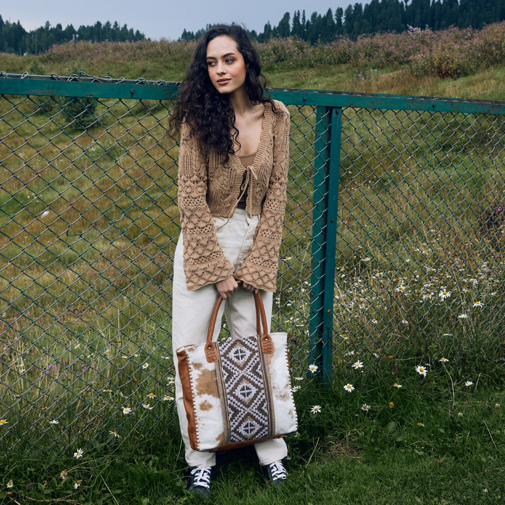 ELISA LEATHER & HAIRON BAG