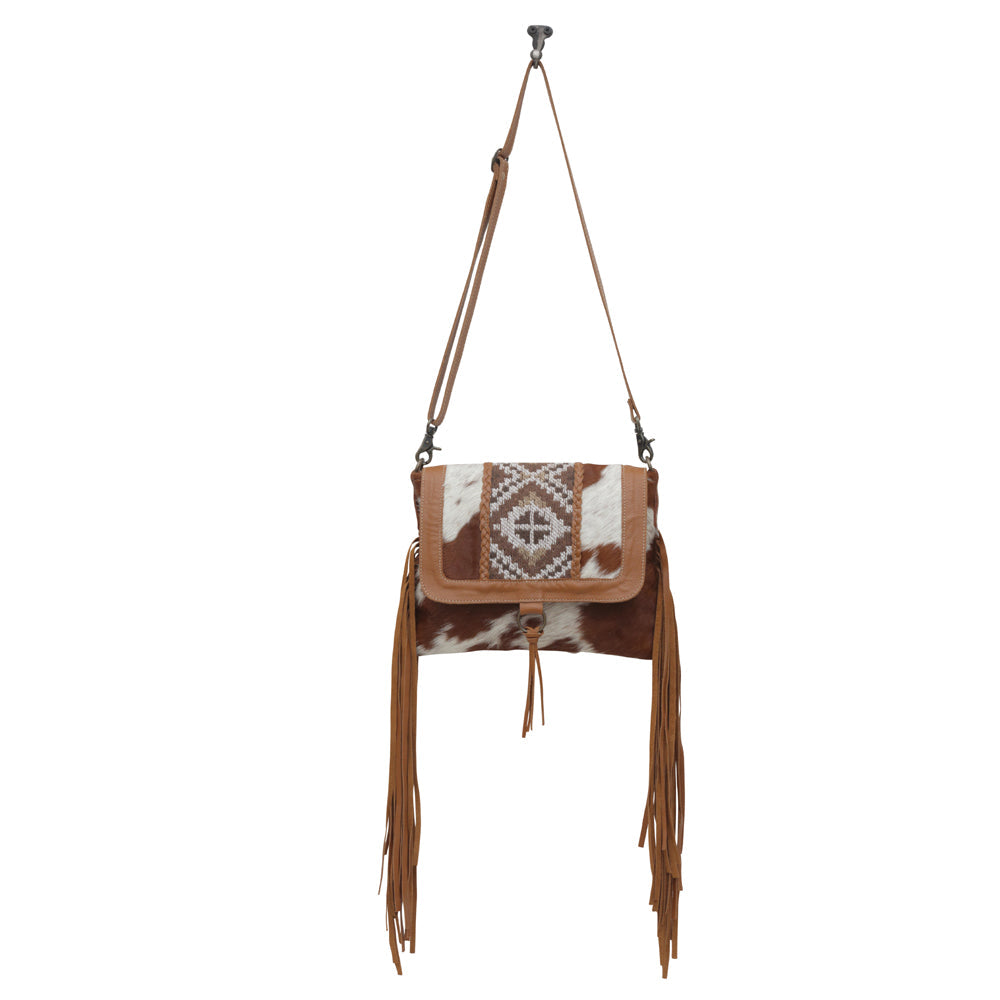 ELISA FRINGE LEATHER & HAIRON BAG