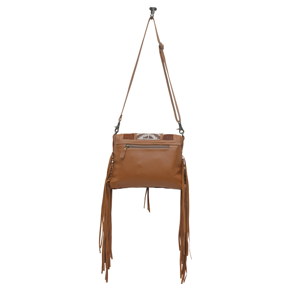 ELISA FRINGE LEATHER & HAIRON BAG