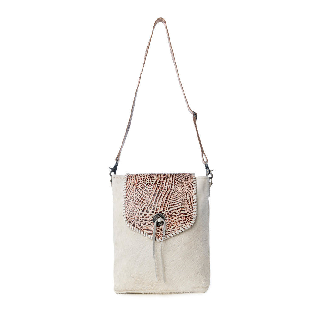 SMOKEY AZTECA LEATHER & HAIRON BAG