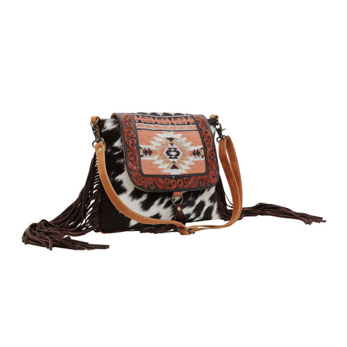 SANSA AZTECA HANDTOOLED BAG