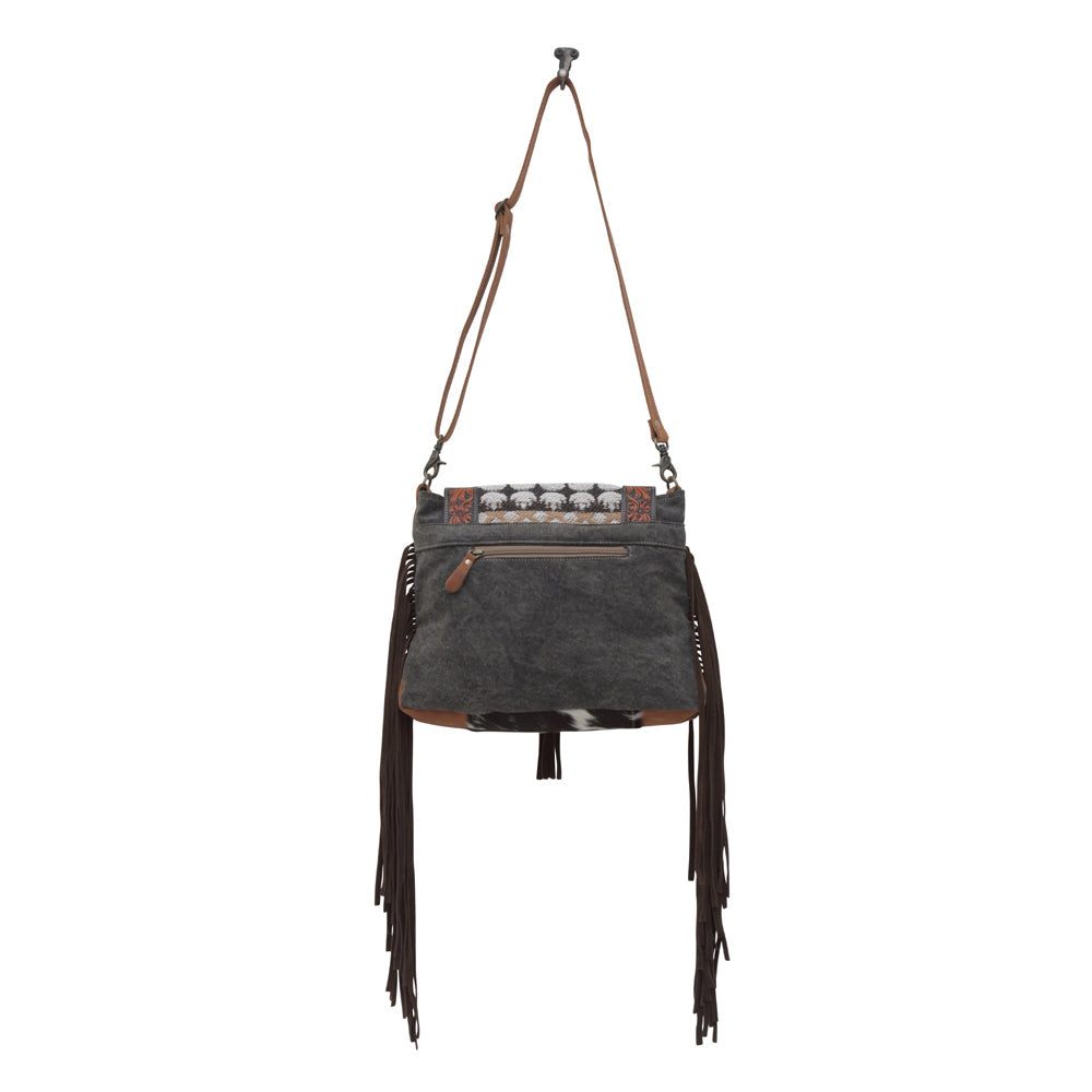 SANSA AZTECA HANDTOOLED BAG