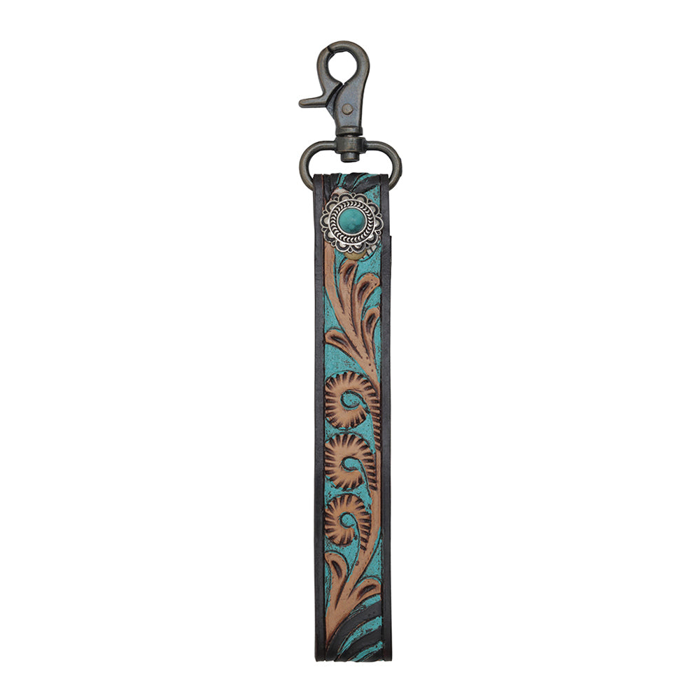 AQUA FEATHER KEY FOB