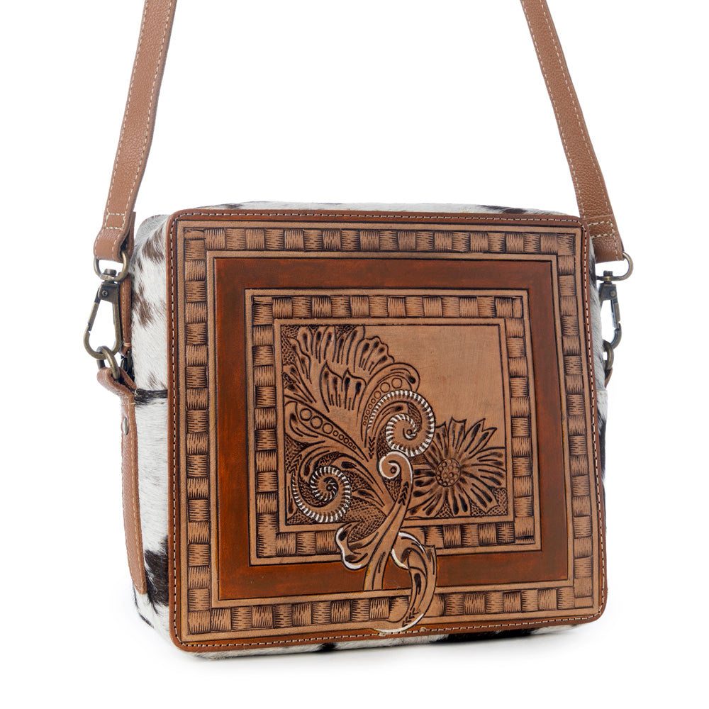 ORCHIDS HAND-TOOLED BAG