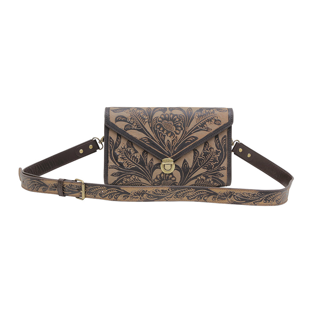 LARK HAND-TOOLED BAG