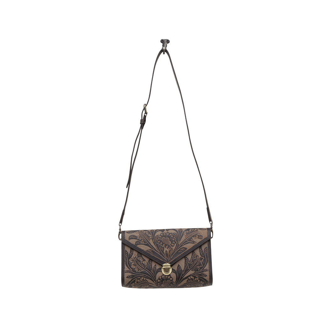 LARK HAND-TOOLED BAG