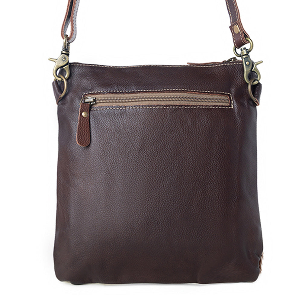 Emerald Bloom Leather &Hairon Bag