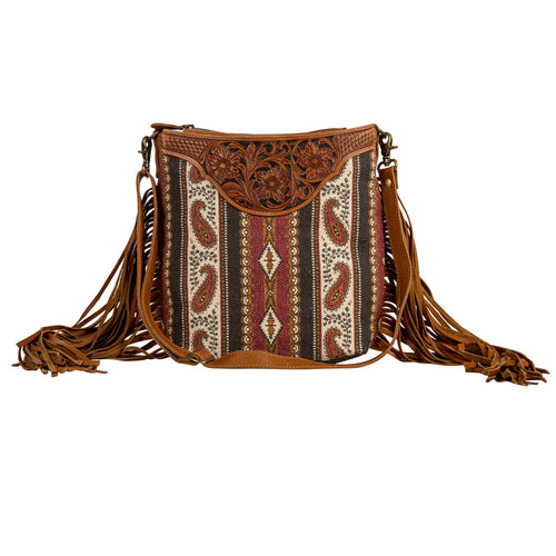 Mojave Paisley Fringed Hand-Tooled Bag