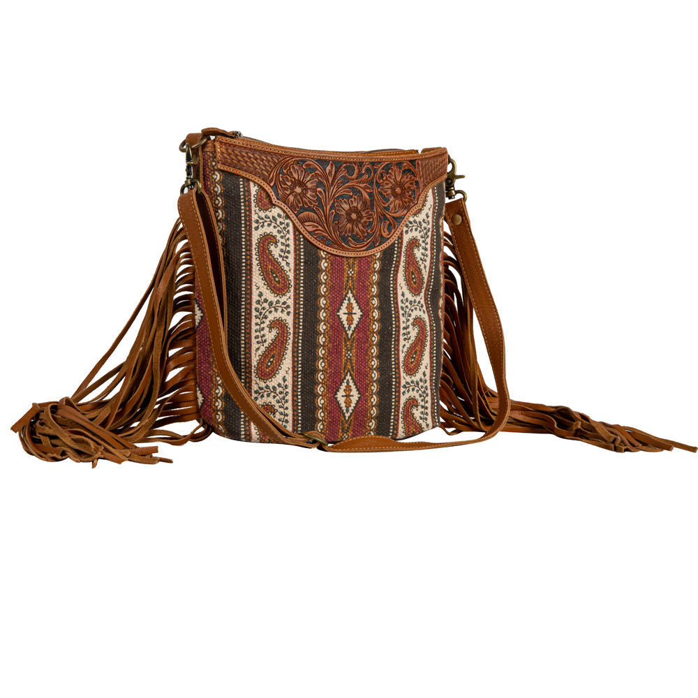 Mojave Paisley Fringed Hand-Tooled Bag