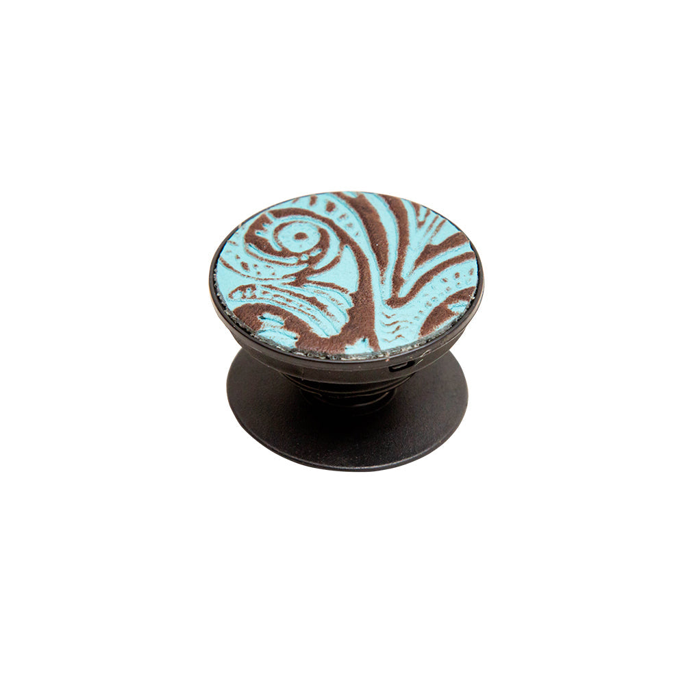 Atrium Turquoise Leather Phone Socket