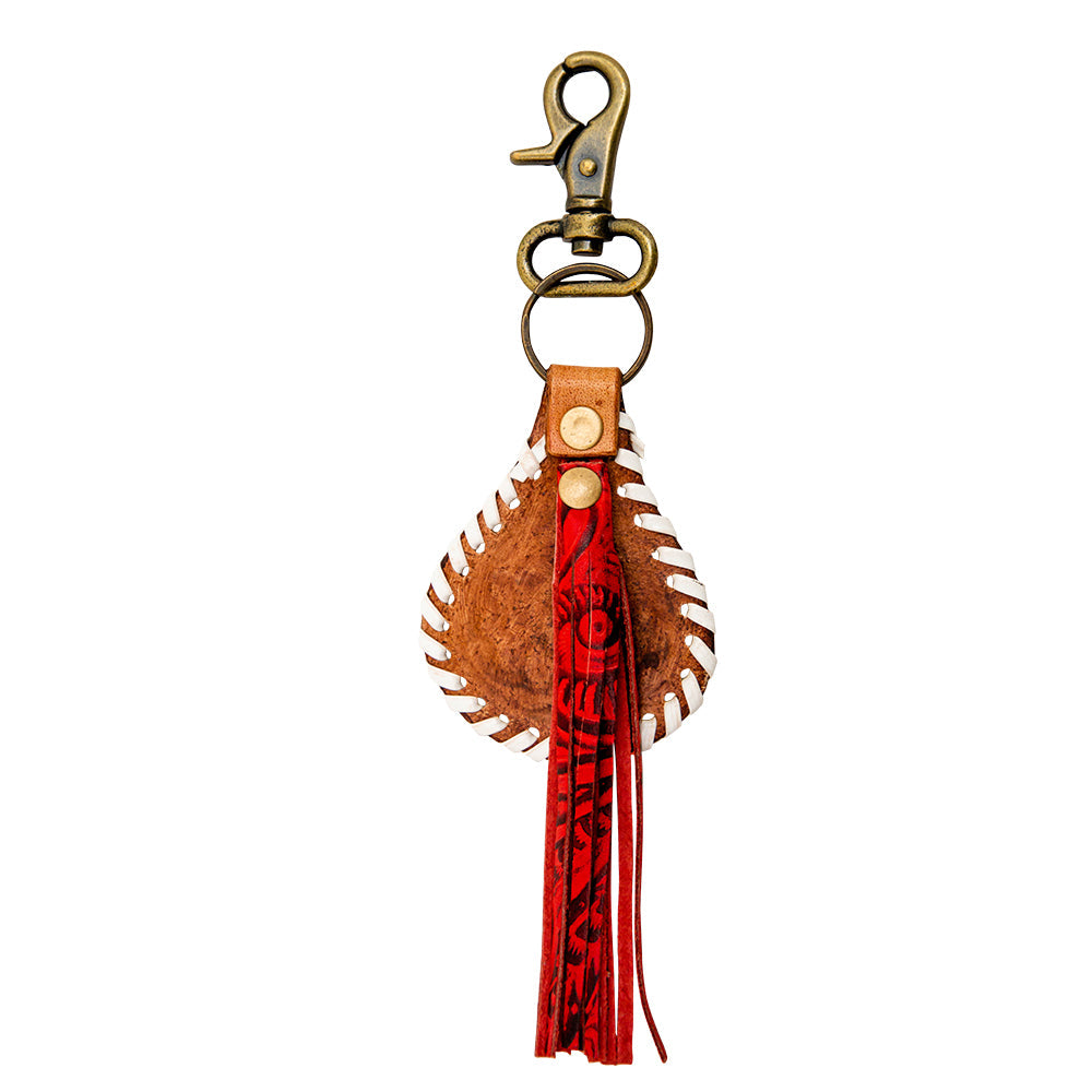 Yankee Hand-Tooled Leather Keyfob