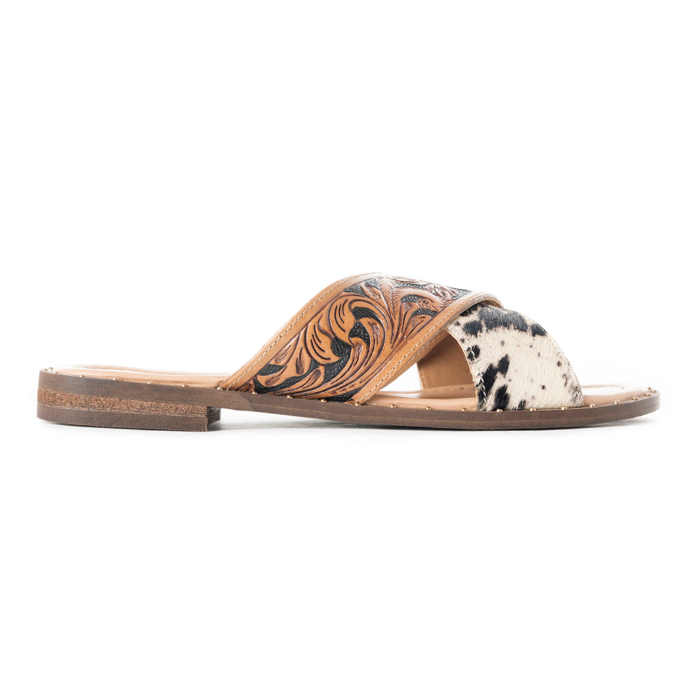Chappy Western Hand-Tooled Sandals