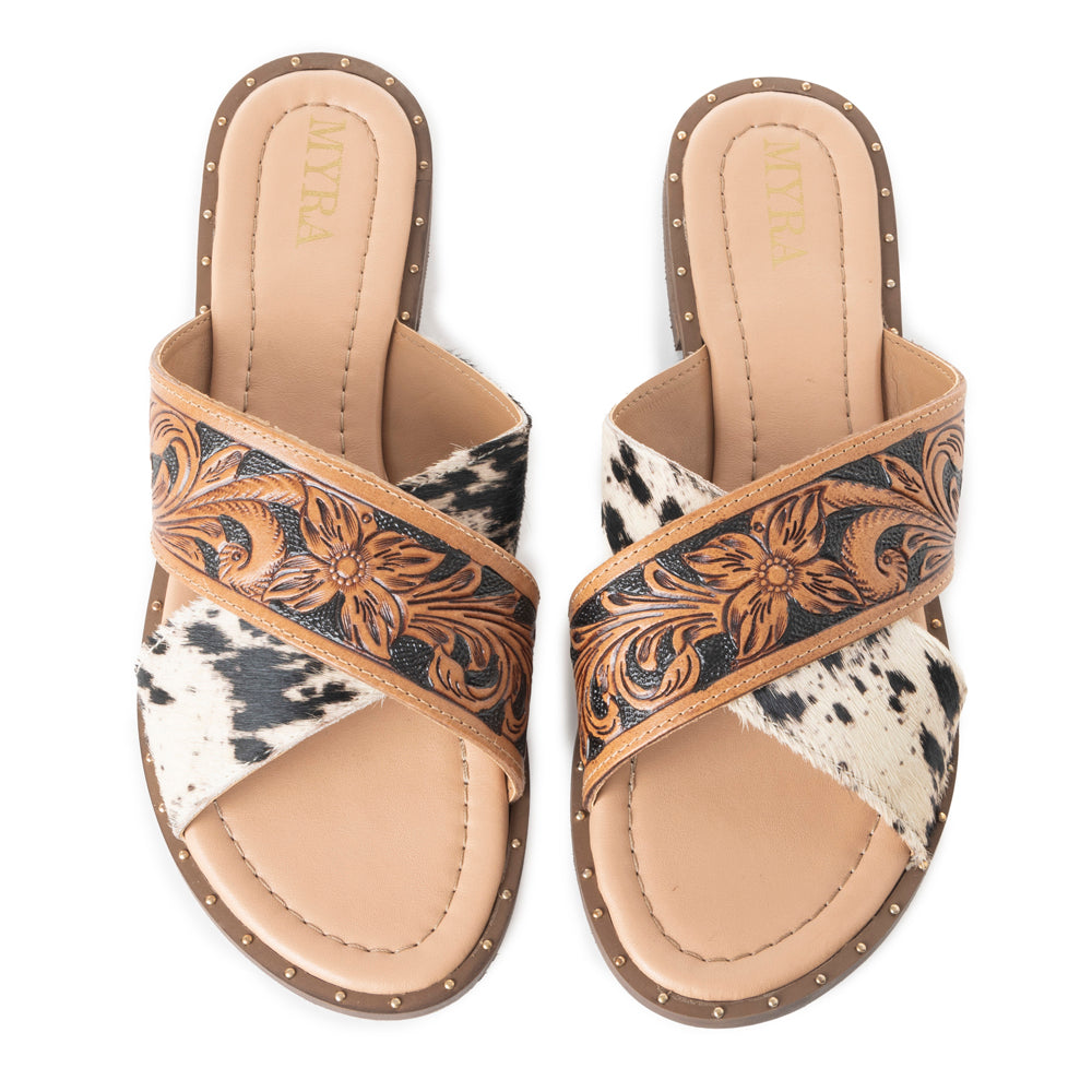 Chappy Western Hand-Tooled Sandals