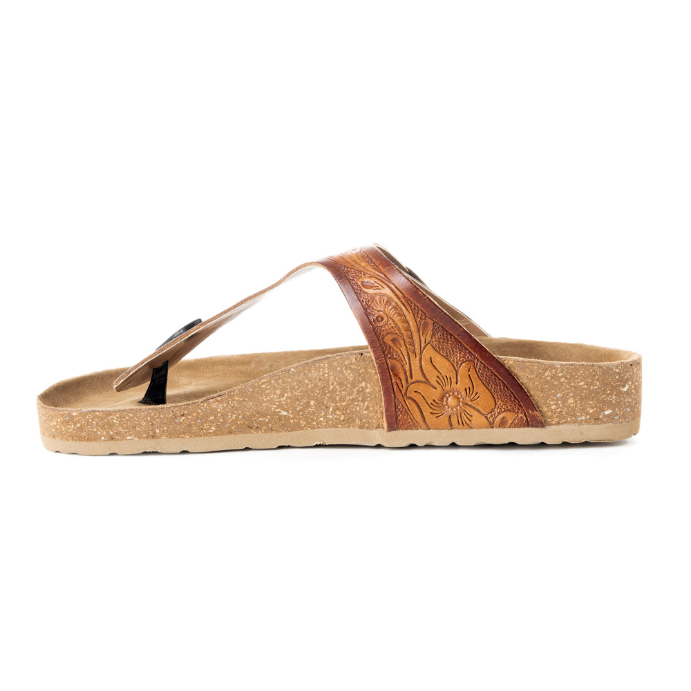 Crockler Western Hand-Tooled Sandals