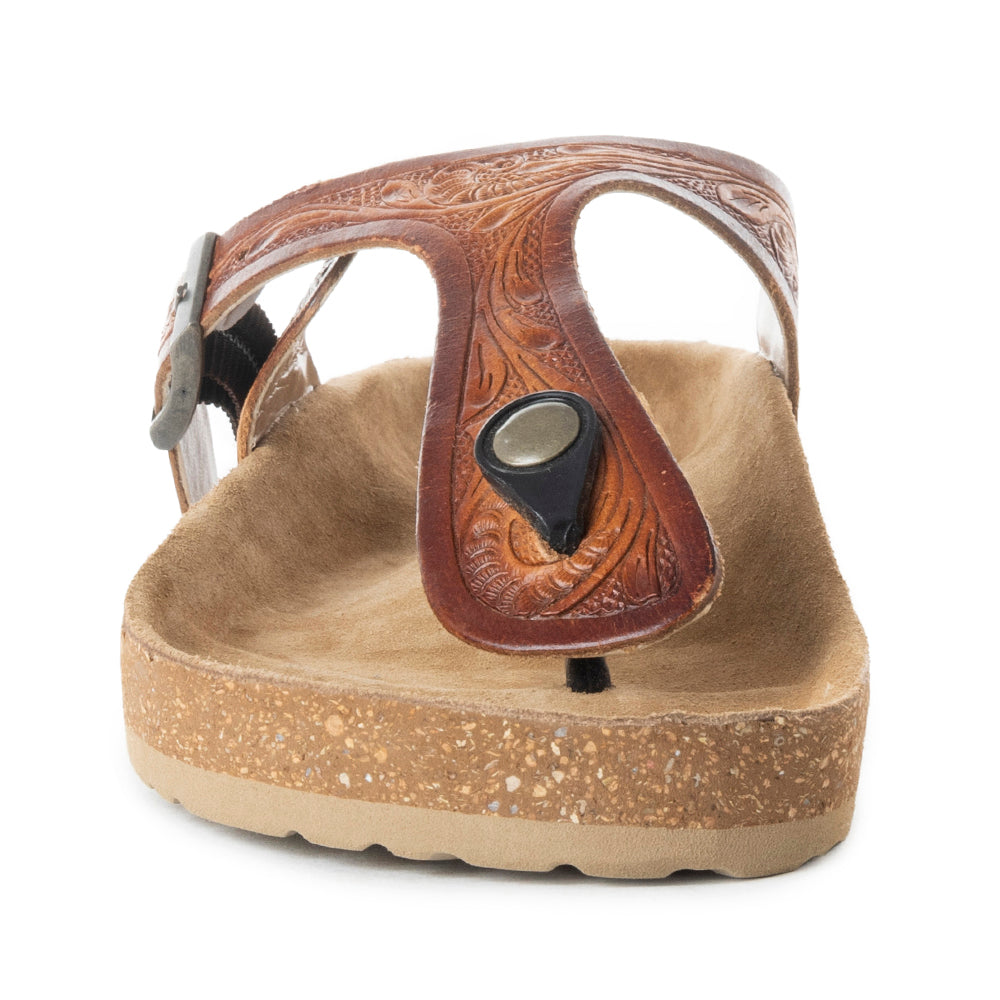 Crockler Western Hand-Tooled Sandals