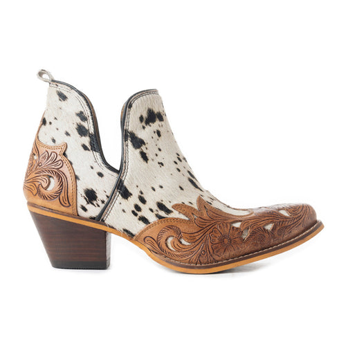 West Street Western Hand-Tooled Booties