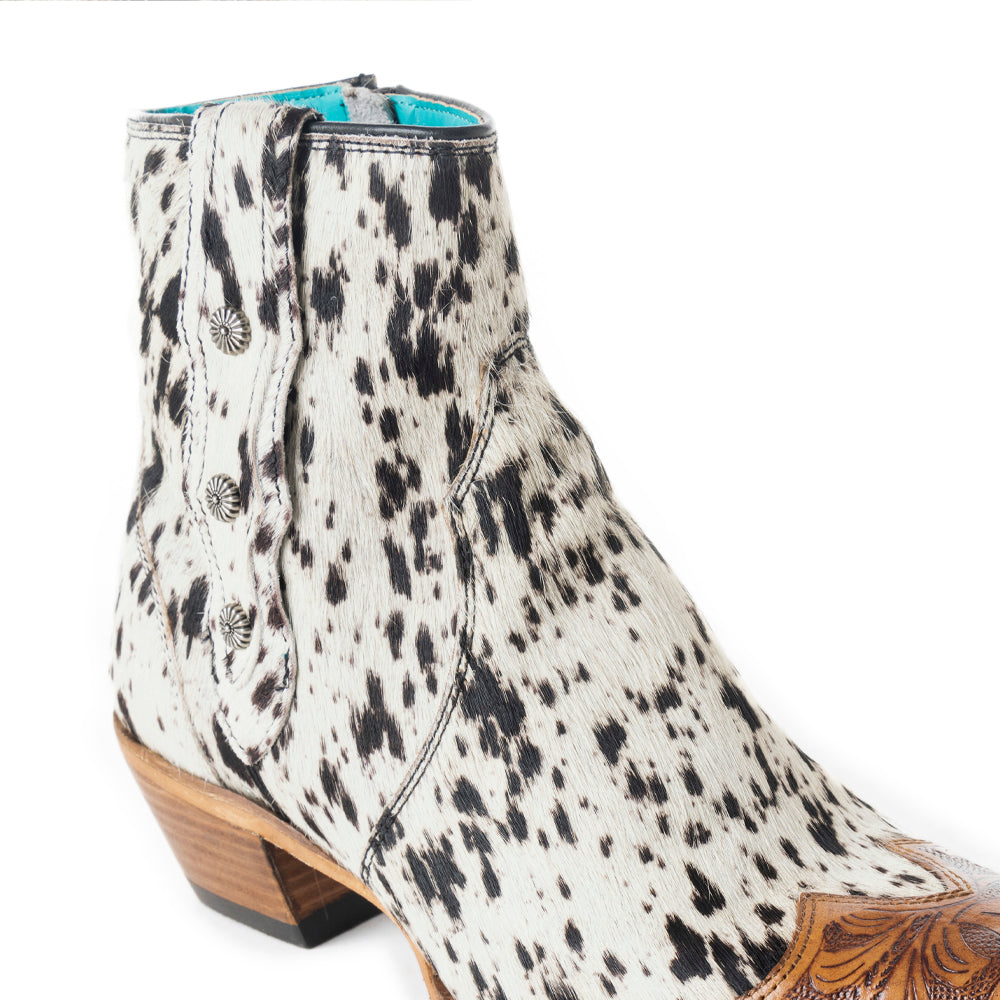 Rocker Western Hand-Tooled Booties