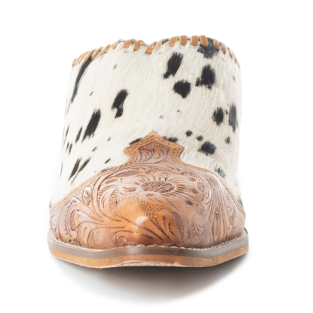 Heely Western Hand-Tooled Mules