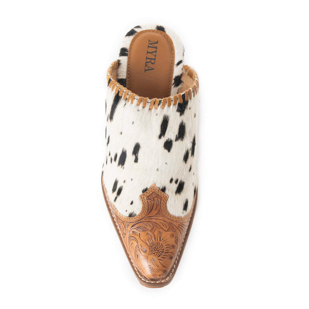 Heely Western Hand-Tooled Mules