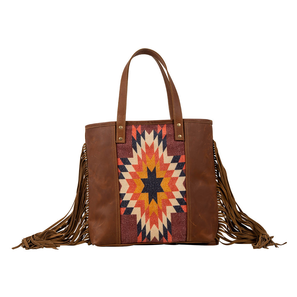 Sedona Star Fringed Tote Bag