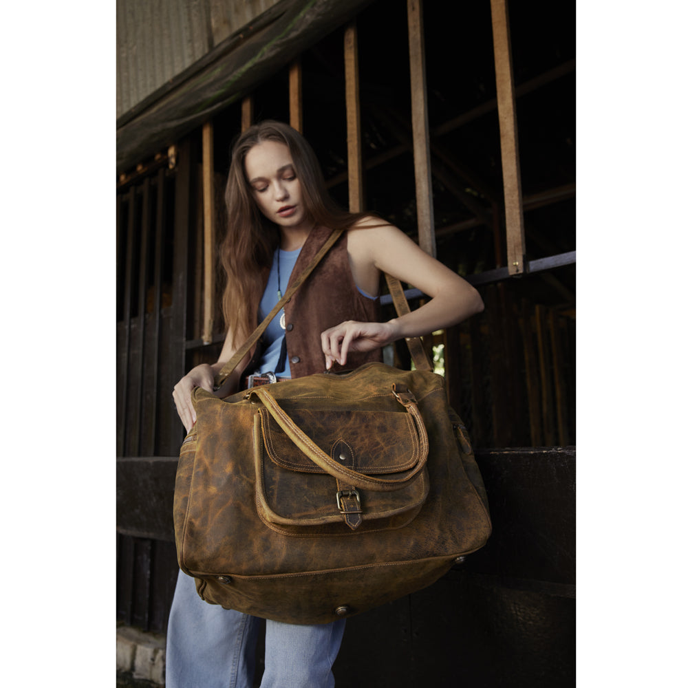 San Angelo Leather Traveler Bag