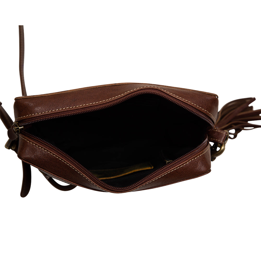 Radiant Sunflowers Hand-Tooled Bag