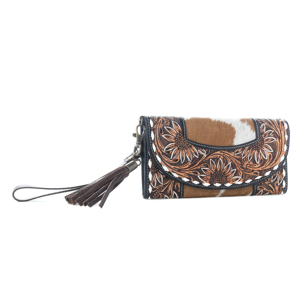 Sandstone Trail Hand-Tooled Wristlet Wallet