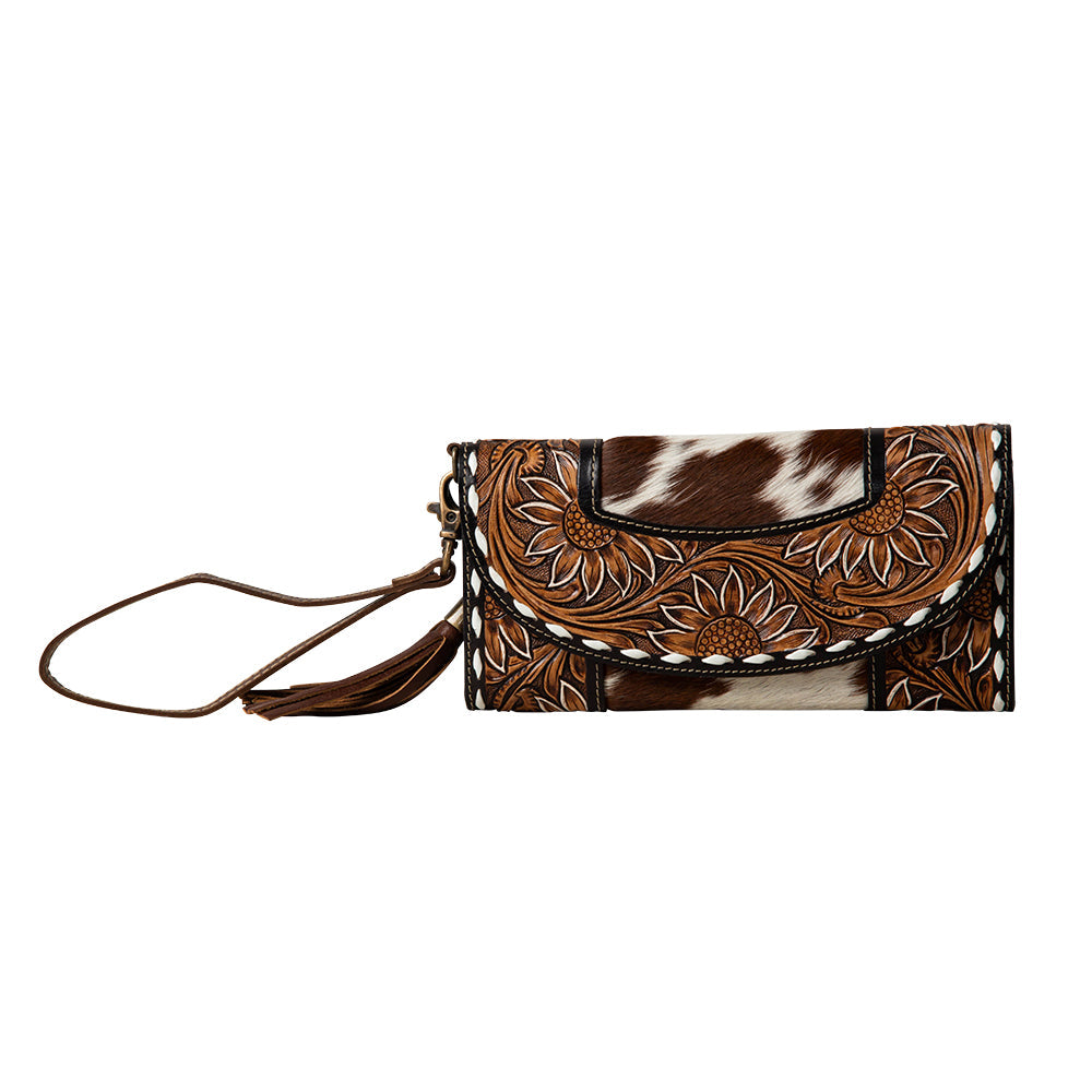 Sandstone Trail Hand-Tooled Wristlet Wallet