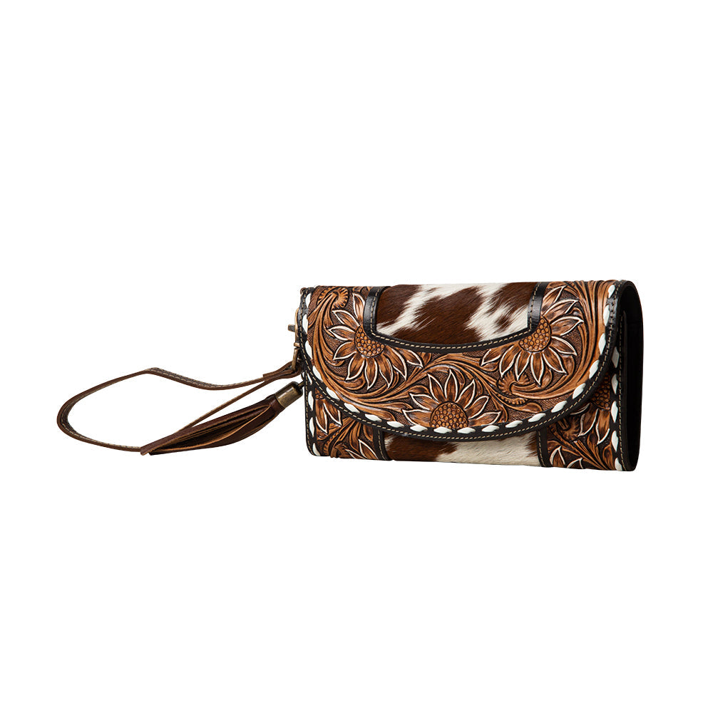 Sandstone Trail Hand-Tooled Wristlet Wallet