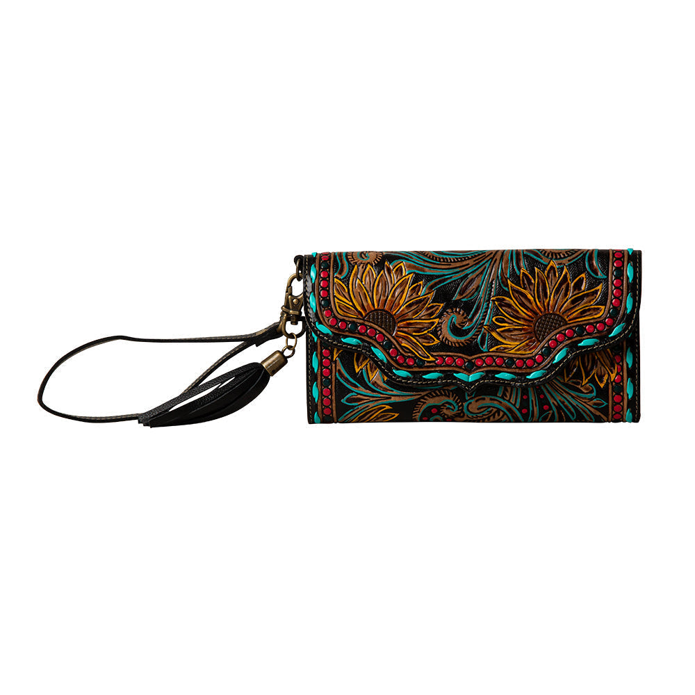 Marfa Trails Hand-Tooled  Wristlet Wallet