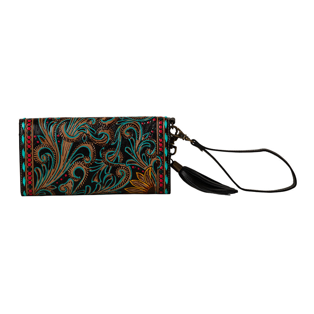 Marfa Trails Hand-Tooled  Wristlet Wallet