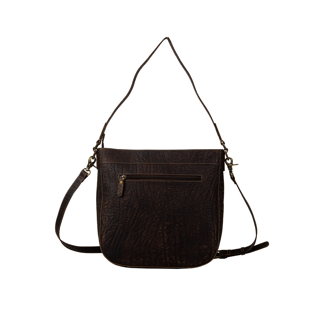Pecos Cross Weave Pattern Hand-Tooled Bag
