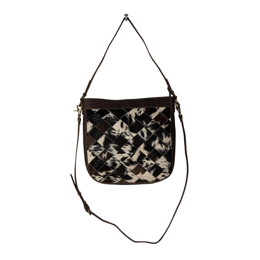 Pecos Cross Weave Pattern Hand-Tooled Bag