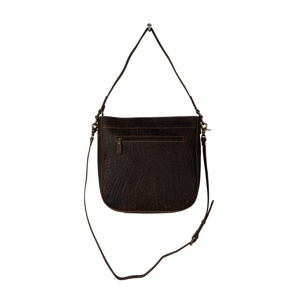 Pecos Cross Weave Pattern Hand-Tooled Bag