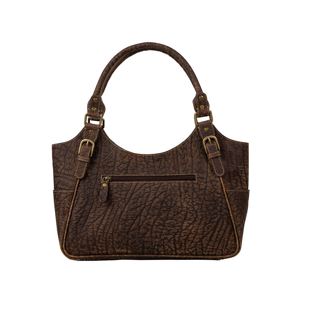 Pecos Hand Weave Pattern Leather & Hairon Bag