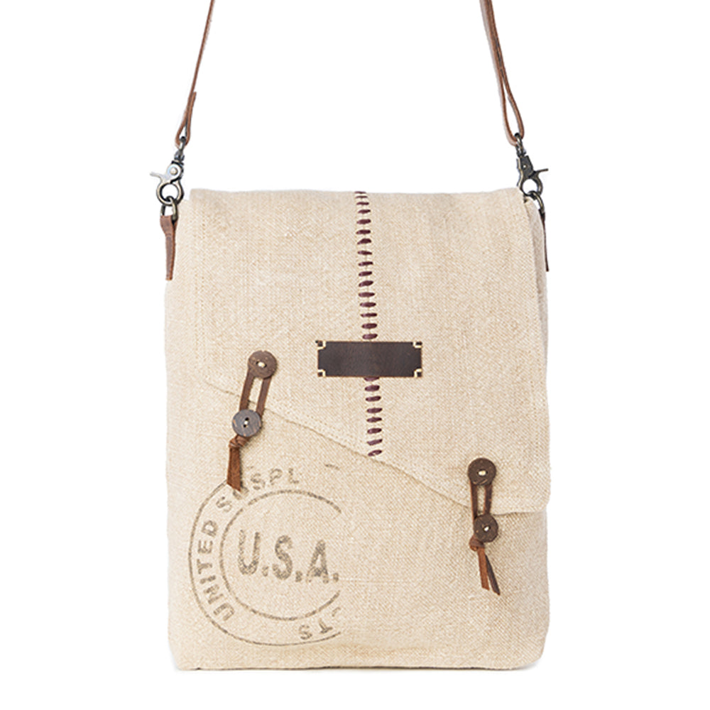 U.S.A. Vintage-Look Shoulder Bag
