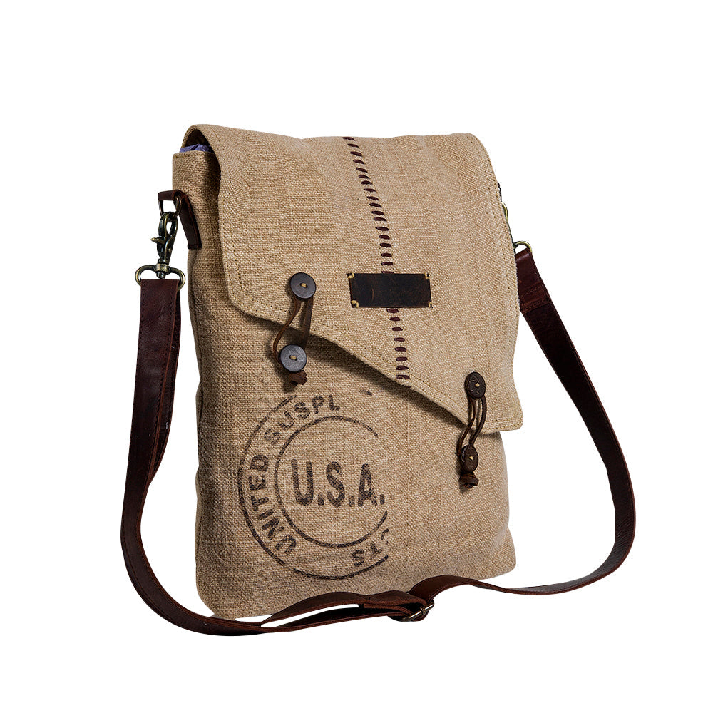 U.S.A. Vintage-Look Shoulder Bag