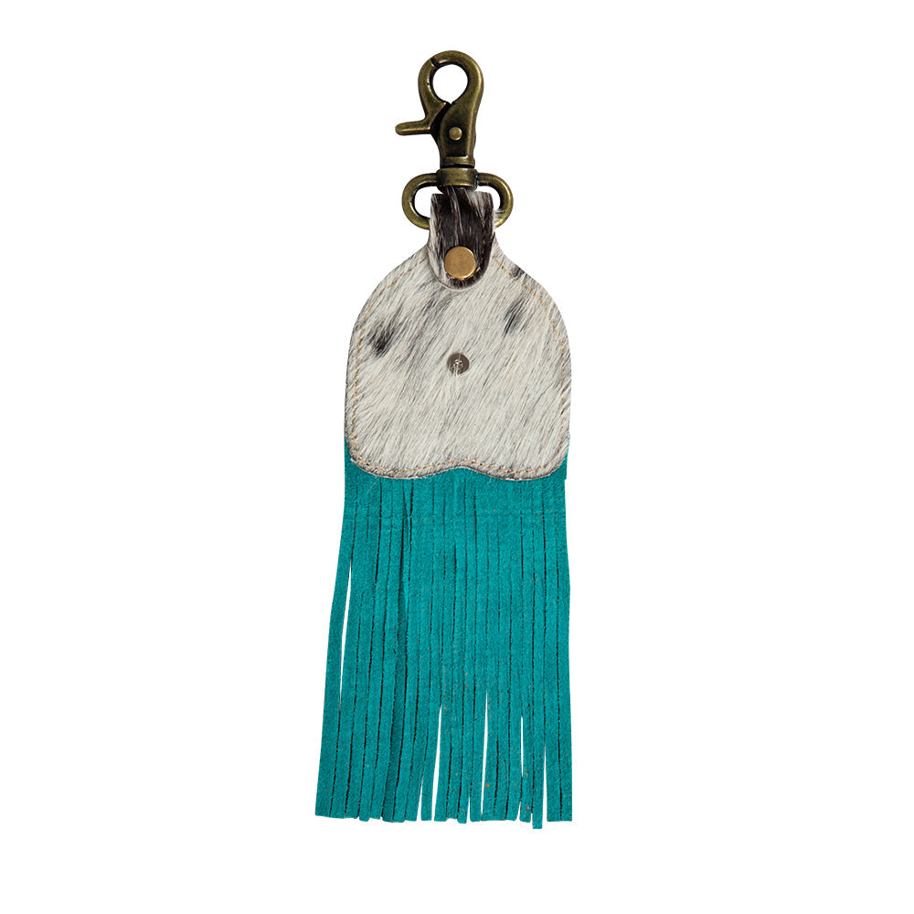 Running River Hairon Hide Fringed Key Fob