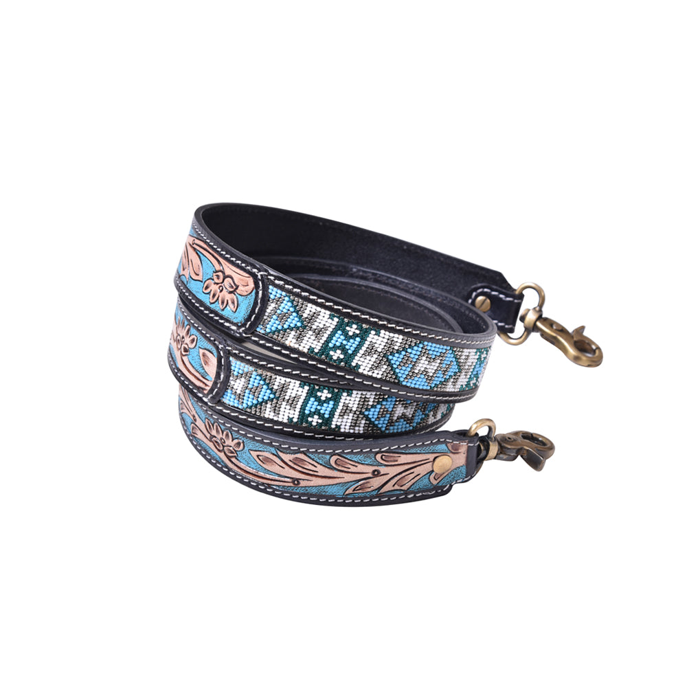 Fireside Glimmer Hand-Tooled Strap