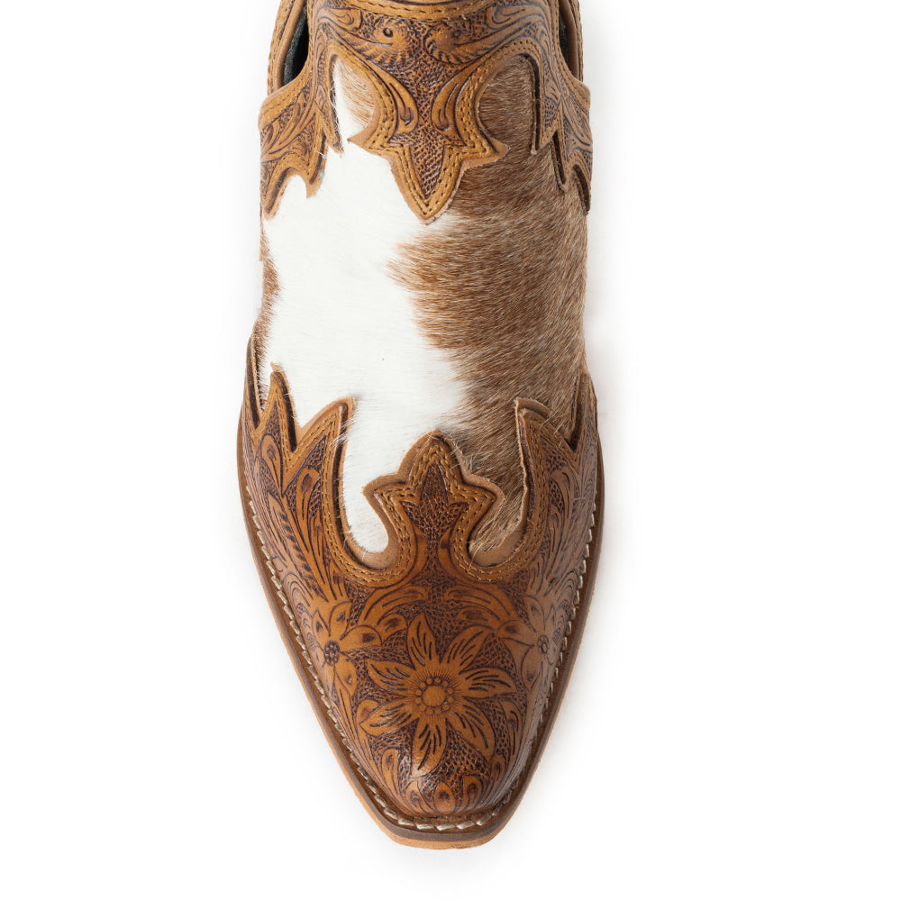 Frisco Falls Hair-on Hide & Hand-tooled Boots