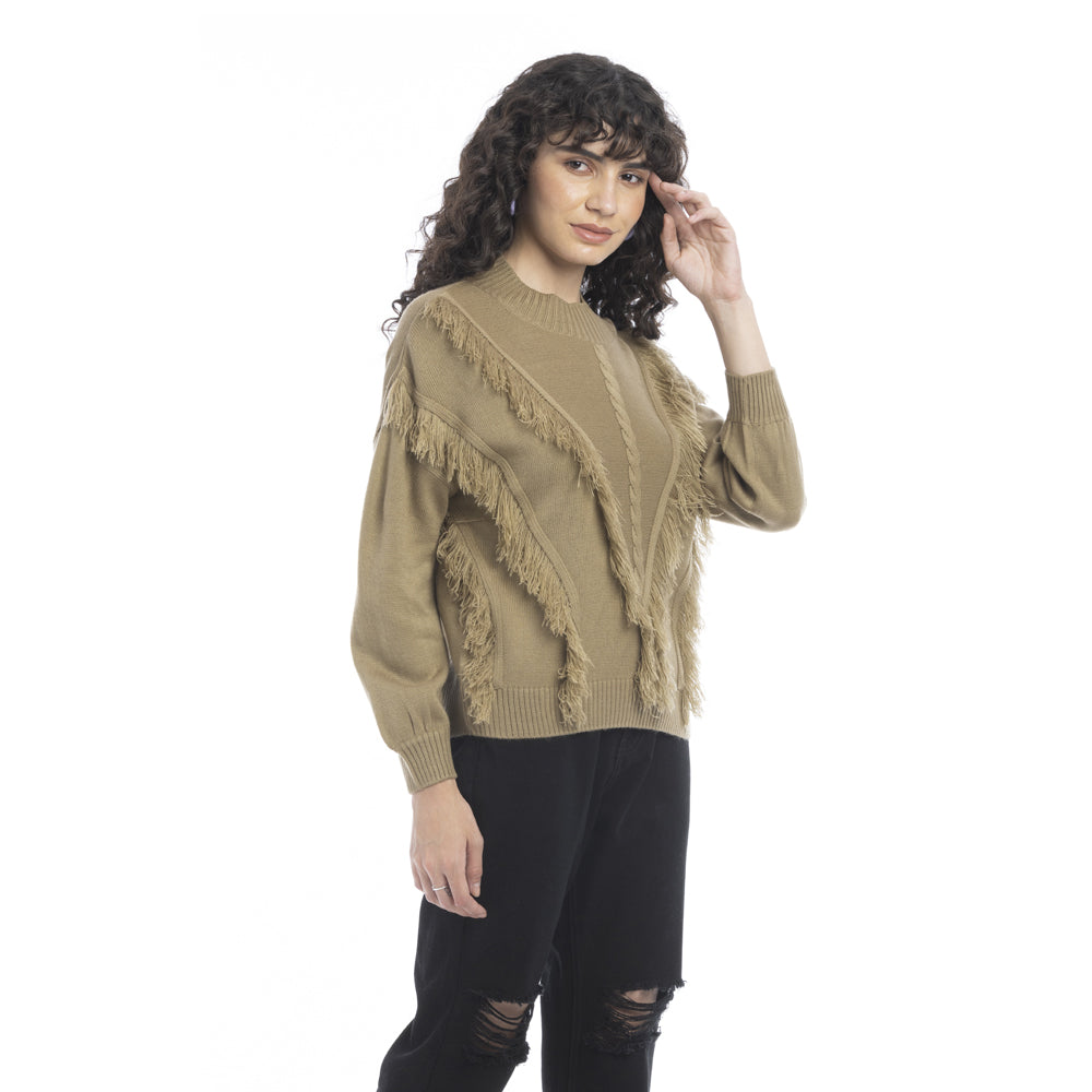 Tessa Fringe Accent Sweater